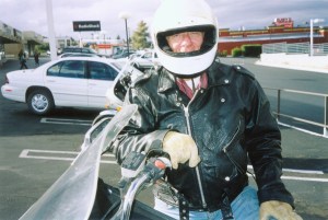 My uncle at a rest stop in Needles, California.
