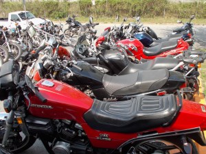 A row of bikes at Crossroads.