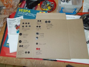 Labeling the fasteners helpled.