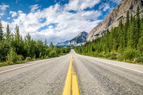 Open Trans-Canada Highway Canadian Rocky Mountains